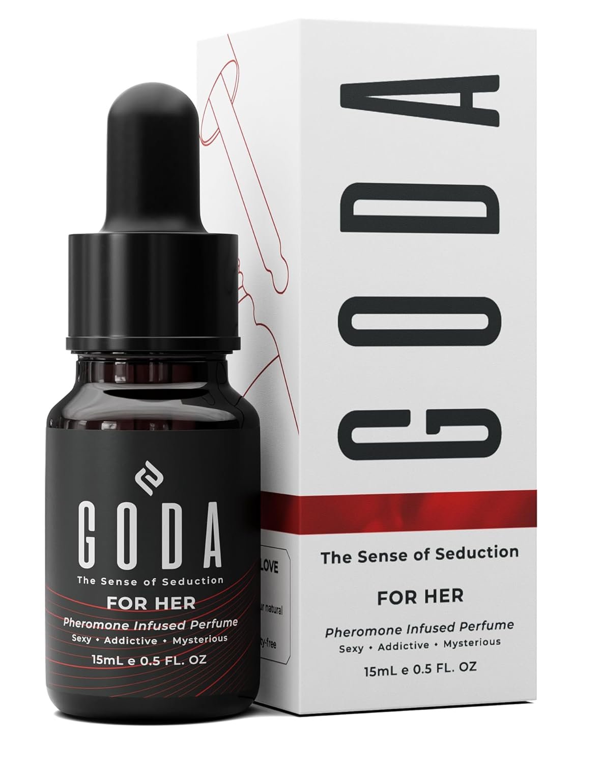 GODA Pheromones Perfume for Women ?C The Original ?C Long-Lasting Women's Fragrances with Jasmine and Rose, Vegan & Cruelty-Free ?C 15ml/0.50 fl. oz