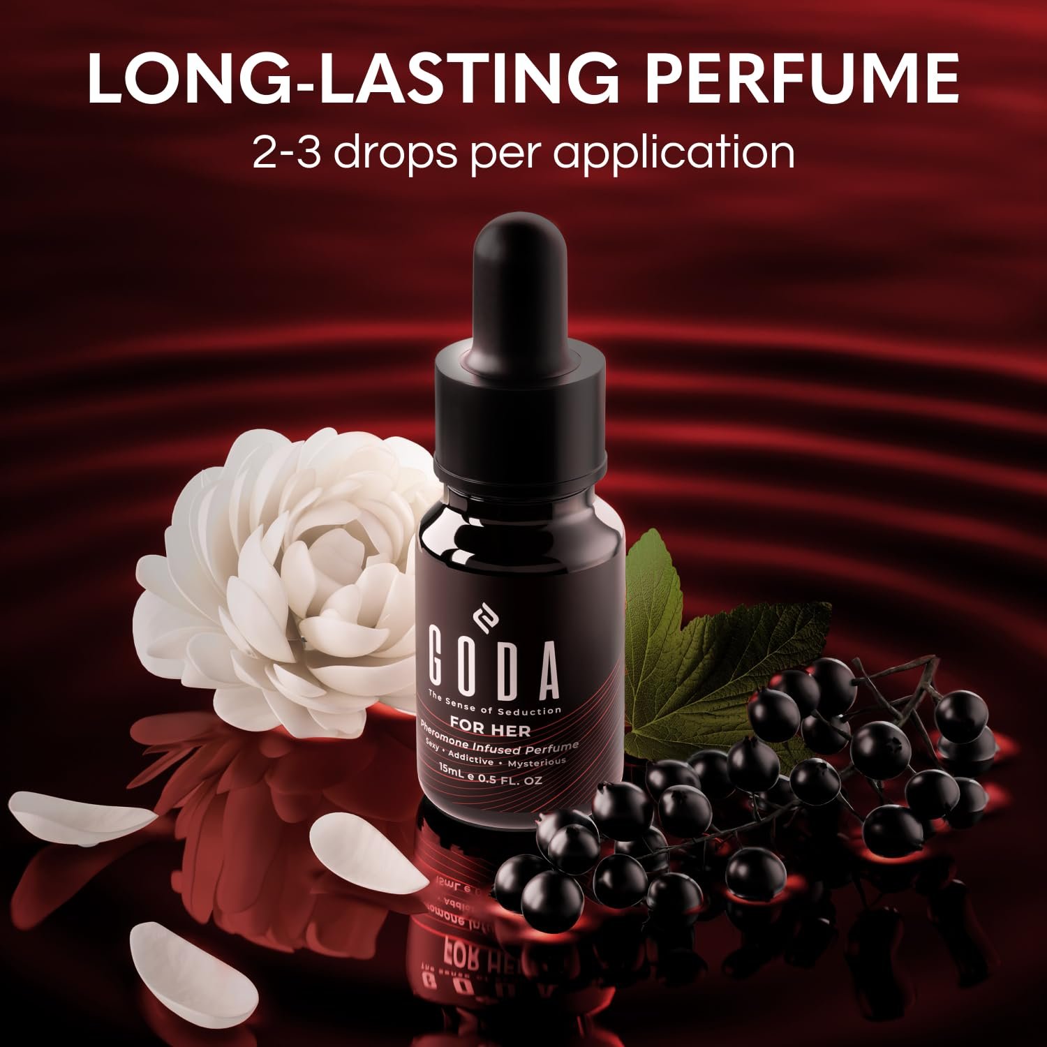 GODA Pheromones Perfume for Women ?C The Original ?C Long-Lasting Women's Fragrances with Jasmine and Rose, Vegan & Cruelty-Free ?C 15ml/0.50 fl. oz - Image 5