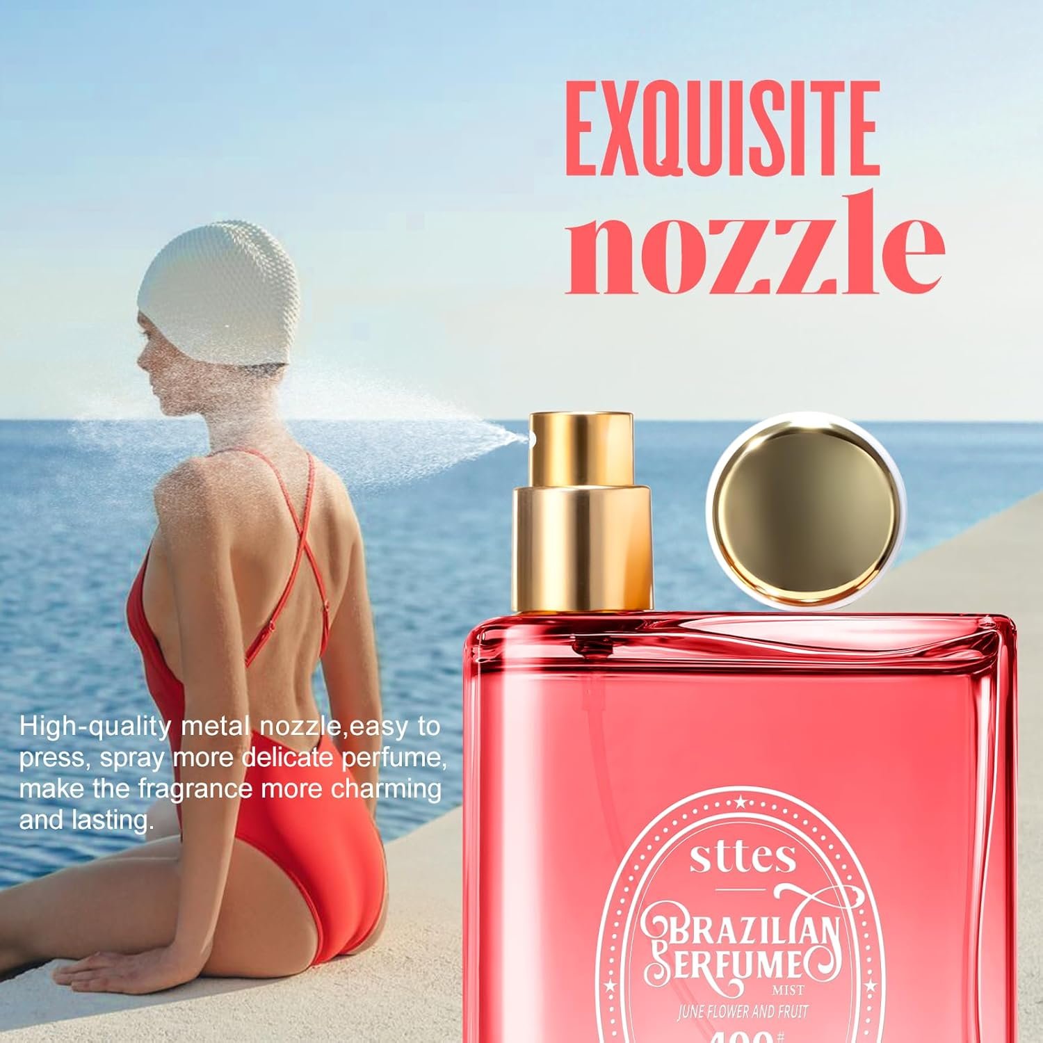 Sttes Perfume 400# (June Flower Fruit) - Eau de Perfume 100ml (3.4fl oz) Flower Fruit Gourmet Tune (Vanilla + Plum + Jasmine + Woody Tone) - Image 8