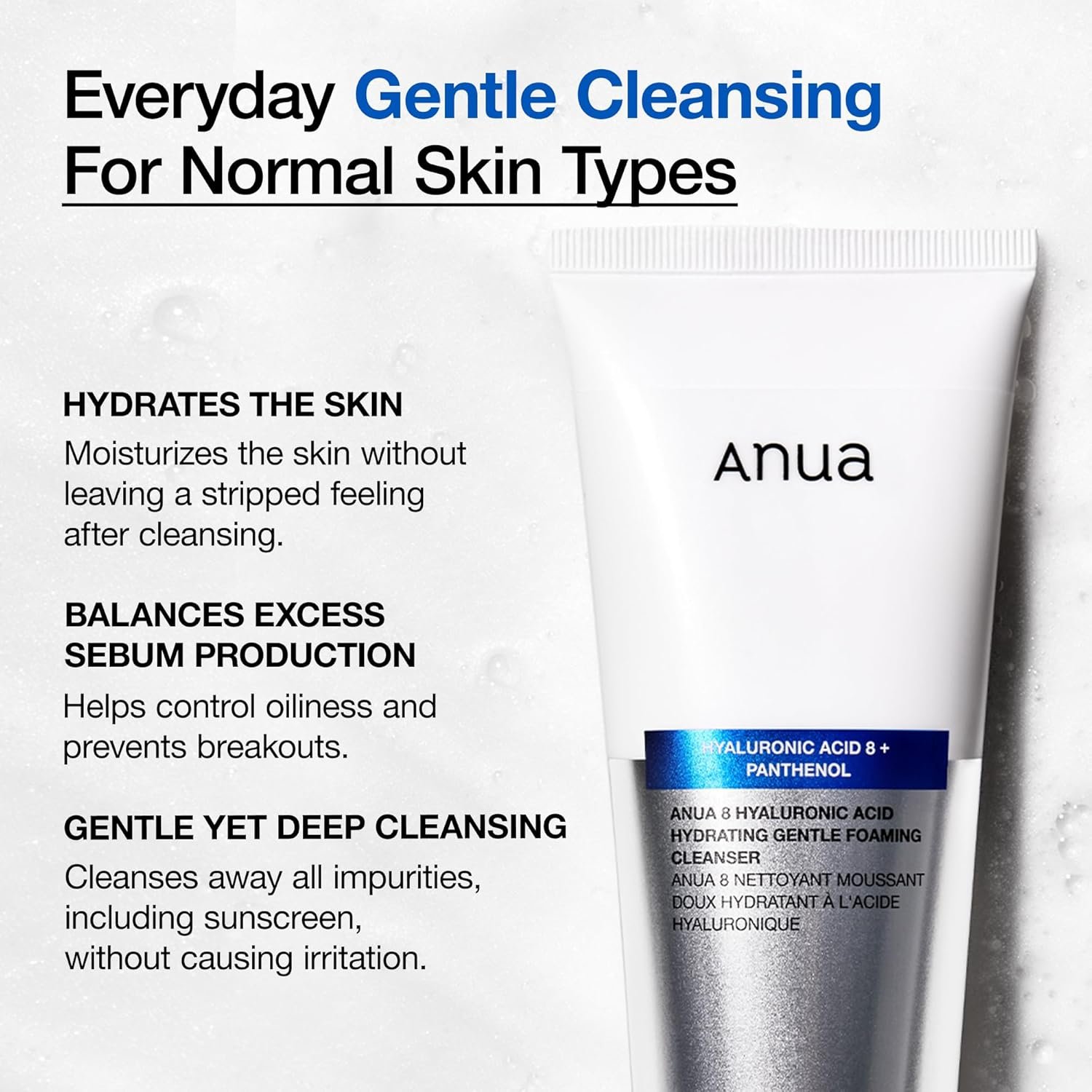 ANUA Gentle Double Cleanser Duo: Heartleaf Pore Control Cleansing Oil Mild & Hydrating Gentle Foaming Face wash for Double Cleansing, Daily Facial Cleanser, Korean Skincare - Image 5