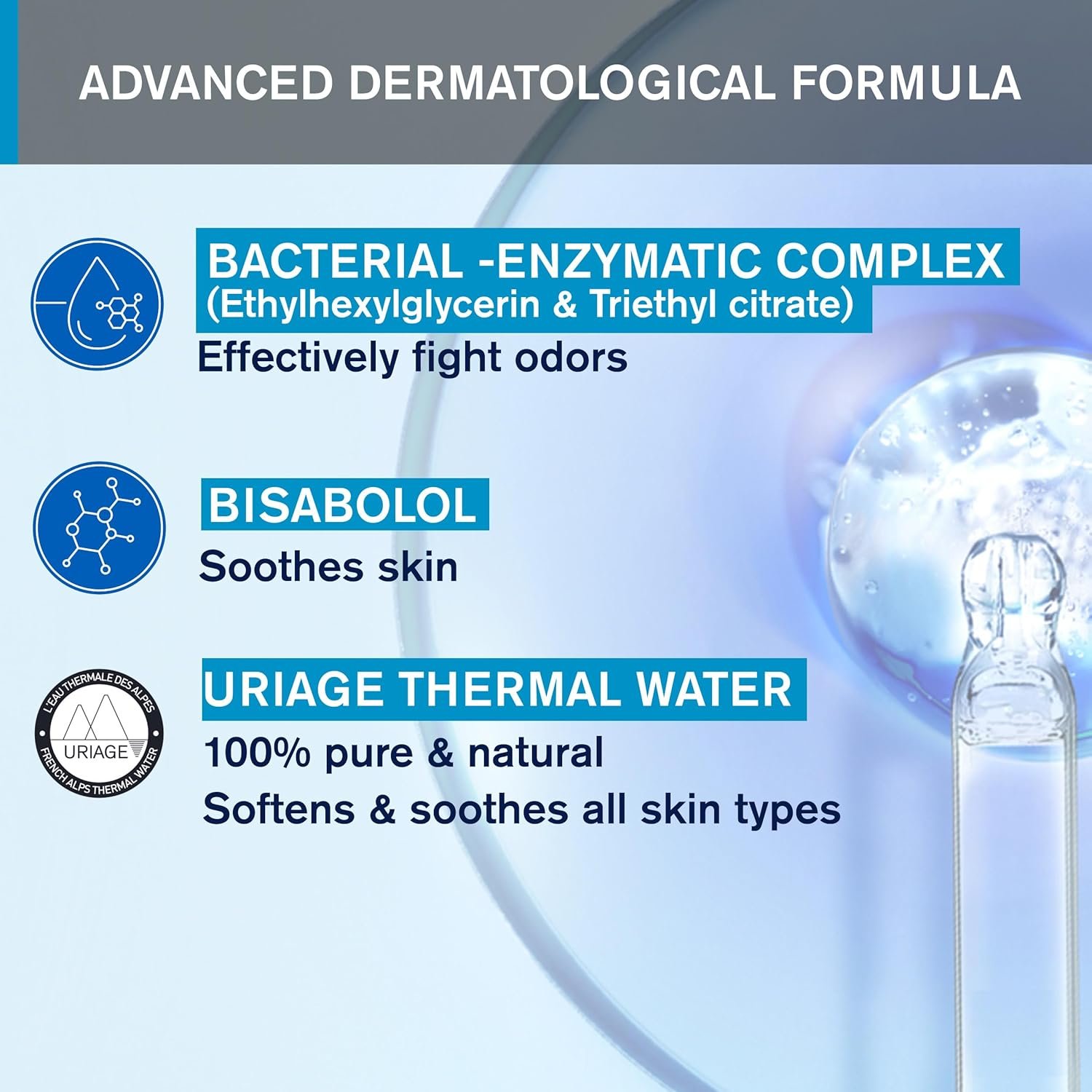 URIAGE Gentle Deodorant for Sensitive Skin | 24-hour, Fresh & Clean Fragrance, Unisex, Wide Roll-on, No White Marks, No Alcohol, Aluminum-Free, 50 mL / 1.69 oz - Image 5