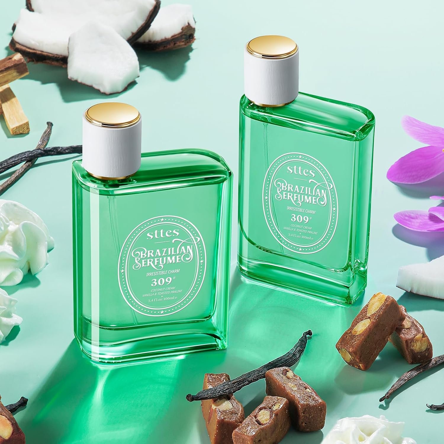 Sttes Perfume 309# (Irresistible Charm) u2013 Eau de Parfum 100ml (3.4 fl oz) u2013 Coconut Cream, Vanilla, Toasted Praline - Image 6