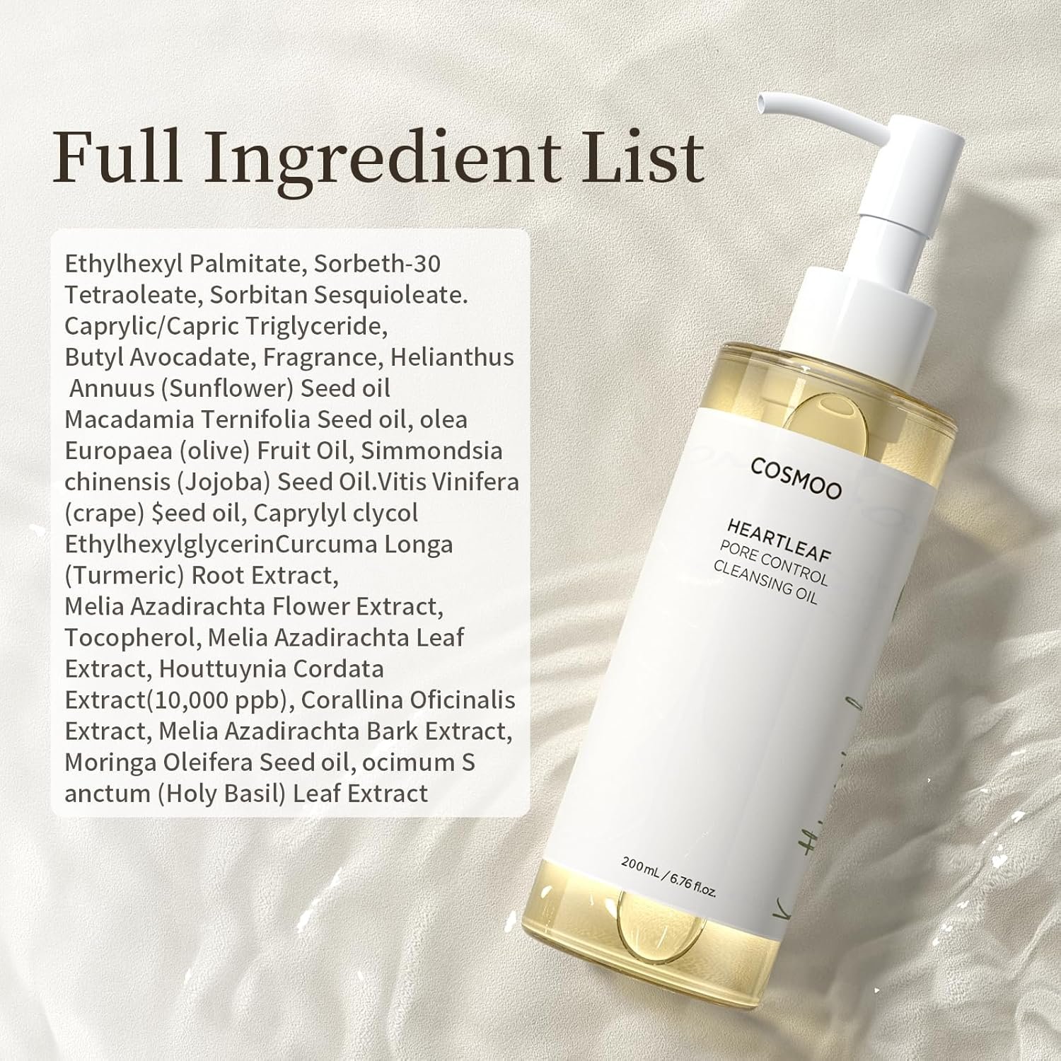 COSMOO Deep Cleansing Oil, Pore Control Oil Cleanser for Face, Makeup Blackhead Remover, Korean Skin Care, All Skin Types - 200ml - Image 6