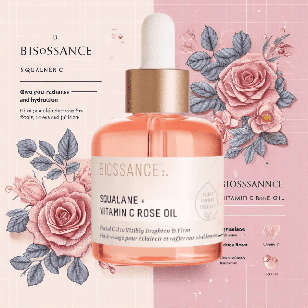 2PCS Biossance Squalane + Vitamin C Rose Firming Oil - Size: 1.01 oz / 30 mL - Image 4