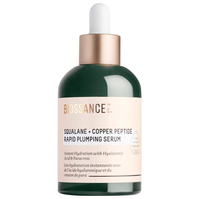 Biossance Squalane + Hyaluronic Acid Copper Peptide Rapid Plumping Serum - Size: 1.69 oz / 50 mL