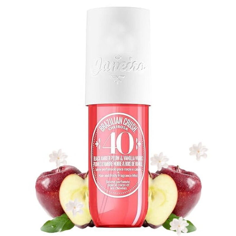 Body Fragrance Mist Cheirosa 40# 90ml (3.04 FL) Brazilian Crush Bom Dia Bright Perfume Mist Black Amber Plum & Vanilla Woods Hair & Body Perfume Spray